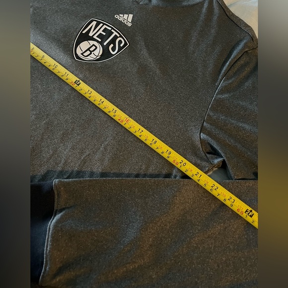 🌺 Adidas Men NETS Gray Jersey - Size L - Picture 4 of 10